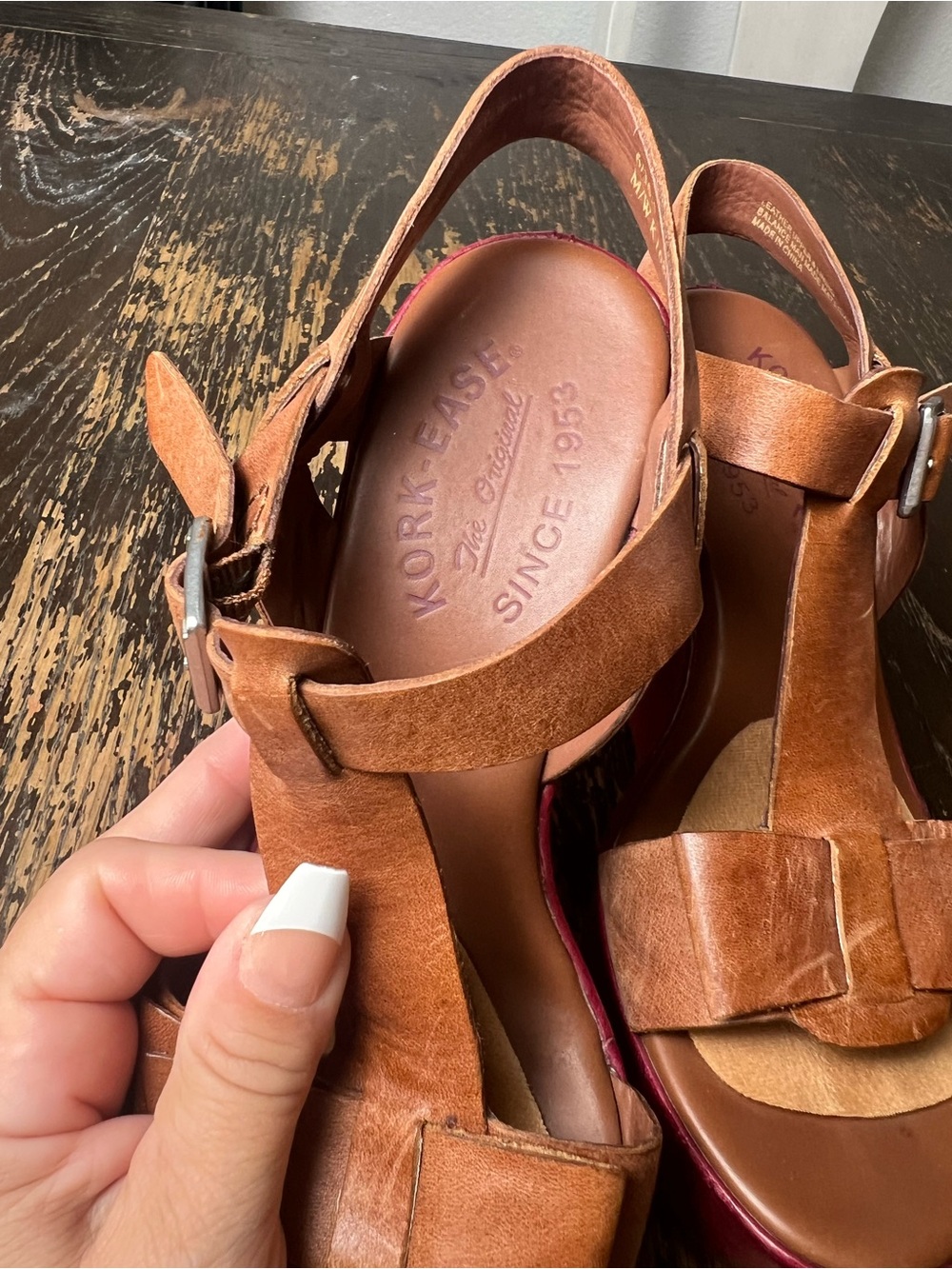 Kork-Ease Women's Tan Leather Slingback Sandals